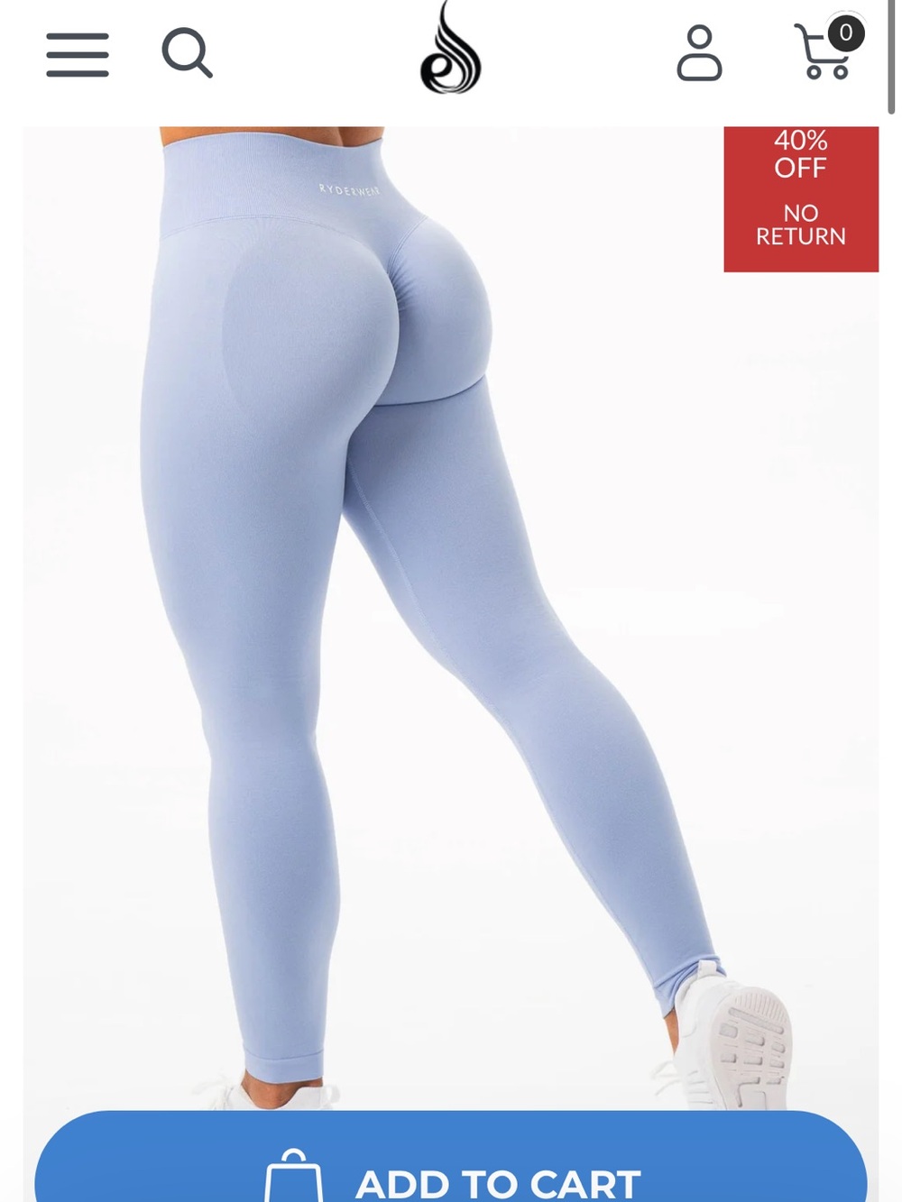 Ryderwear Light Blue Seamless woman’s Leggings